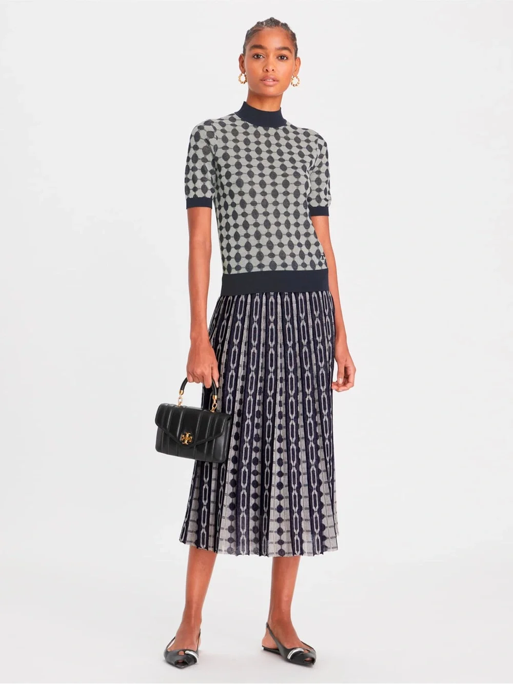 NWT Tory Burch Jacquard 2-Piece Matching Skirt Set Top & Skirt XS